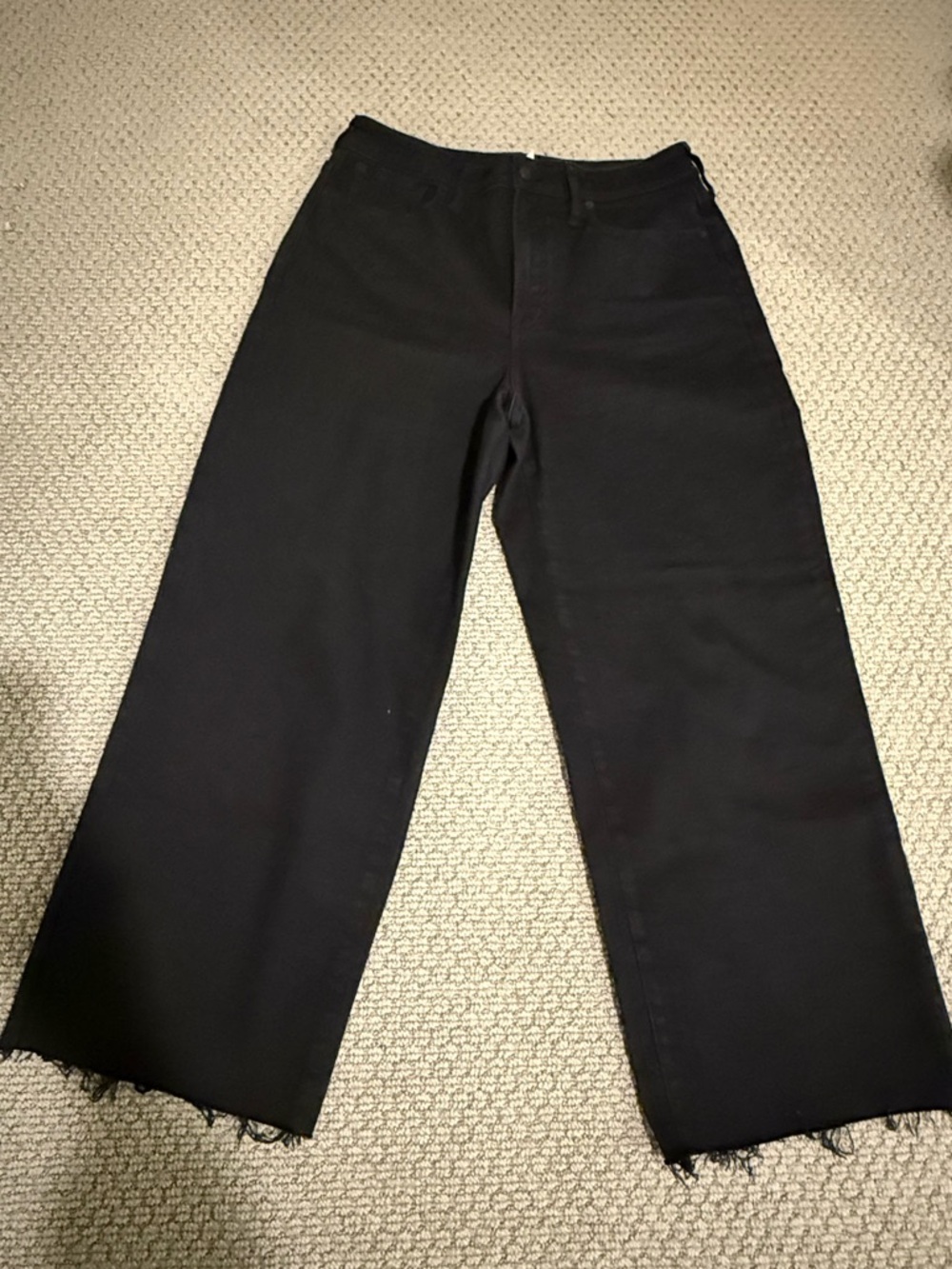 Madewell Black High-Rise Wide Leg Jeans